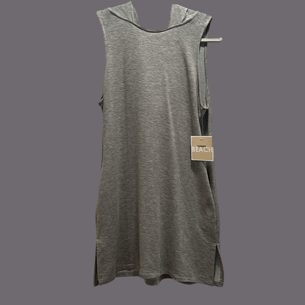 Tresics Gray Hooded Swim Coverup